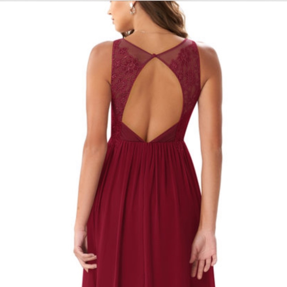 Maroon bridesmaid dress